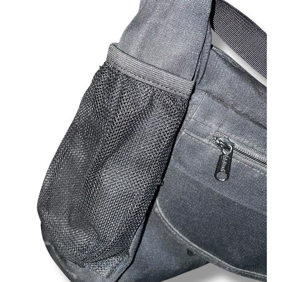 LL Bean Shoulder Purse Tote Nylon Full Zip Strap Crossbody Bag Handbag Vintage - Picture 12 of 14